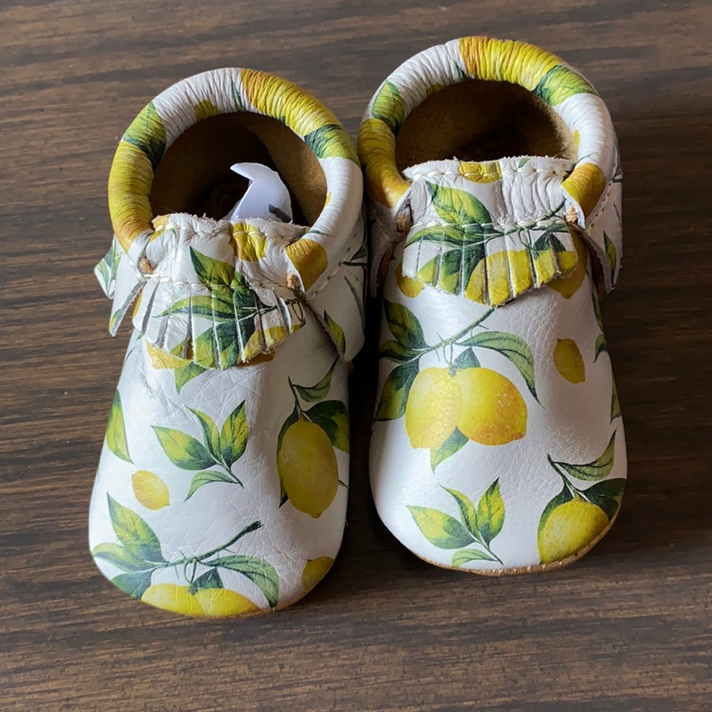 Never worn Freshly Picked Lemon moccasins